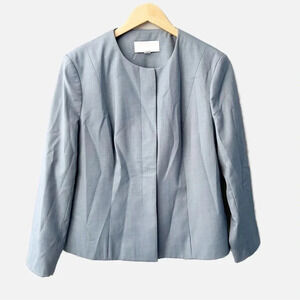 Hugo Boss 100% Virgin Wool Blue Jomana Minidessin Blazer Size 12